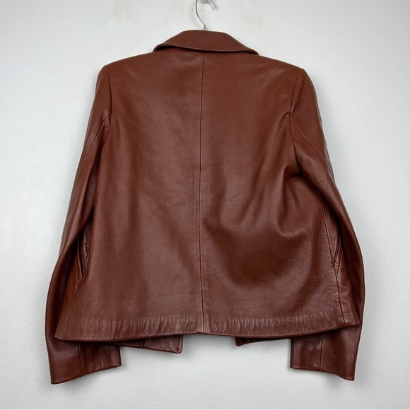 JOSEPH London Leather Shirt Jacket Shacket - Picture 6 of 8